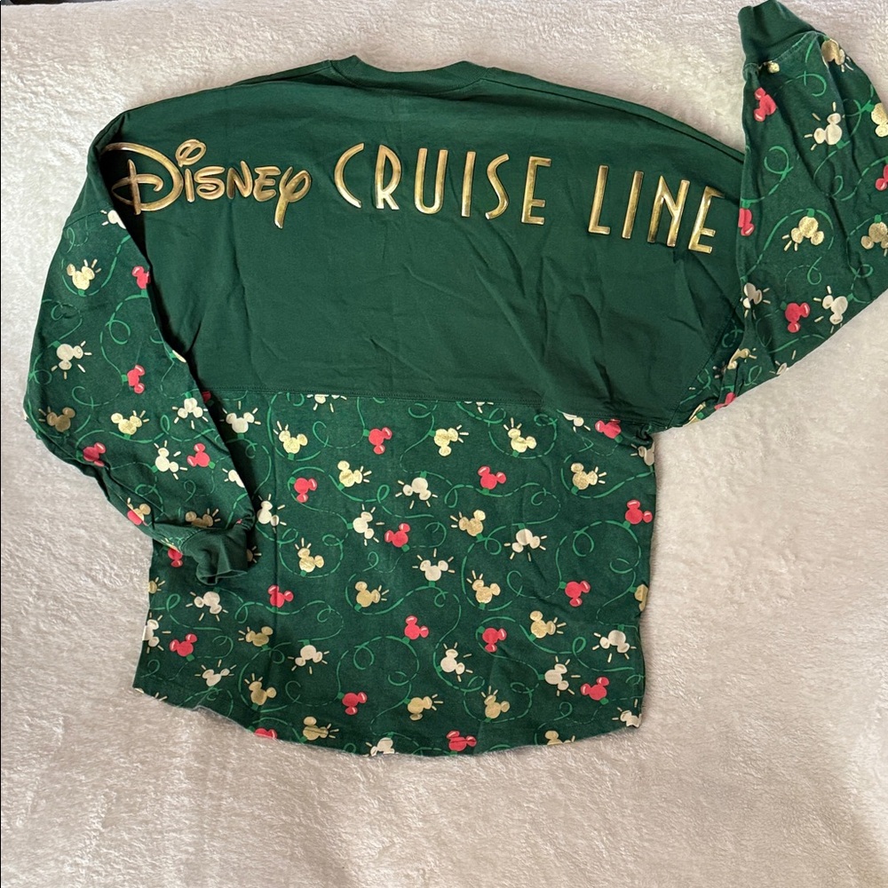 Disney Cruise Line Holiday Spirit Jersey With Puffy Gold Foil, M